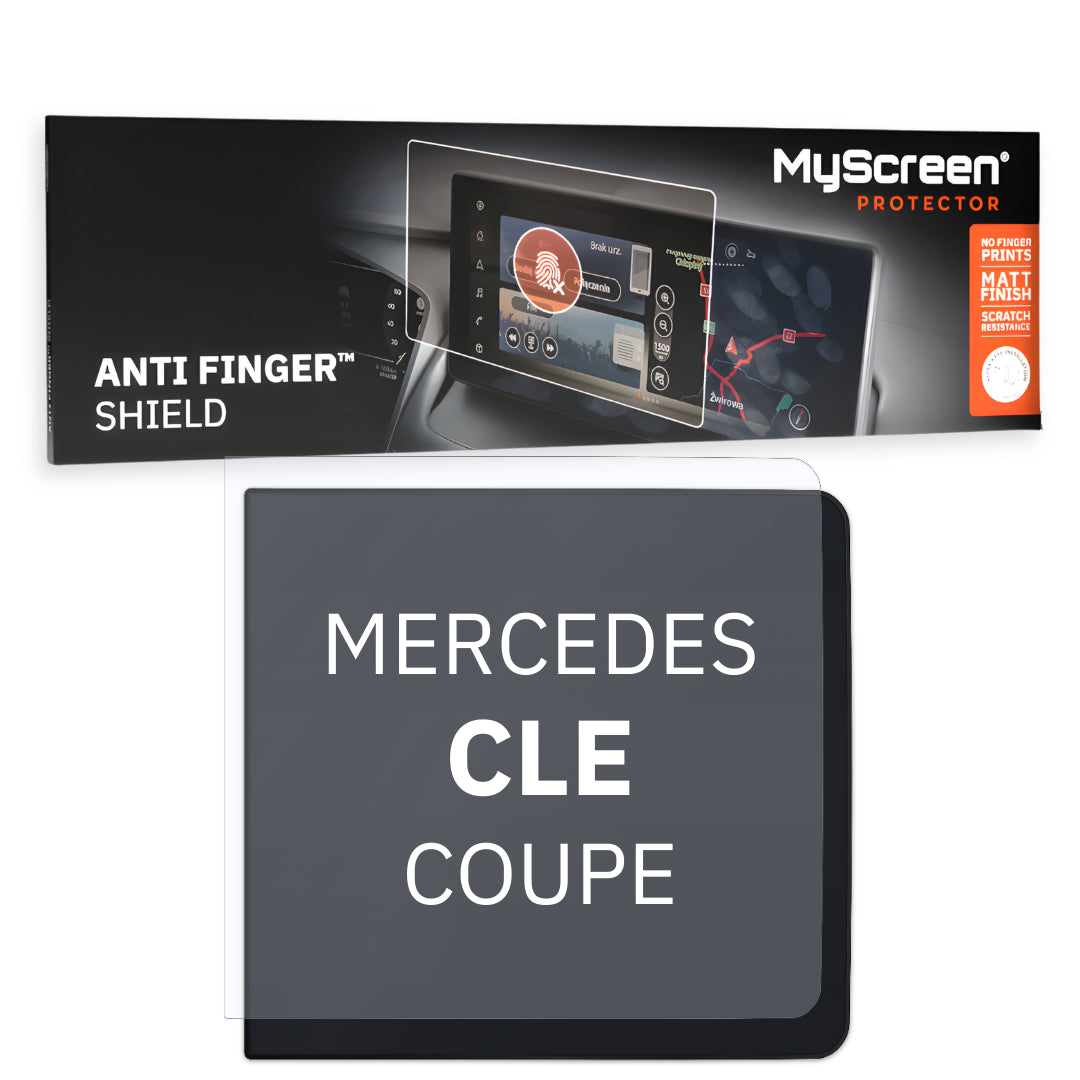 MERCEDES CLE COUPE 2023 / + FRONT CENTRE DASHBOARD 01 *  - Matowa folia antyodciskowa MyScreen ANTI FINGER SHIELD