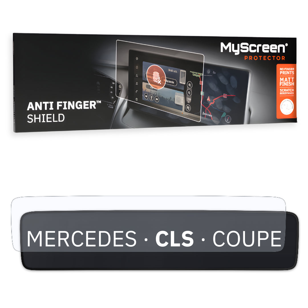MERCEDES CLS COUPE 2018 / 2023 FRONT CENTRE DASHBOARD 01 * - Matowa folia antyodciskowa MyScreen ANTI FINGER SHIELD