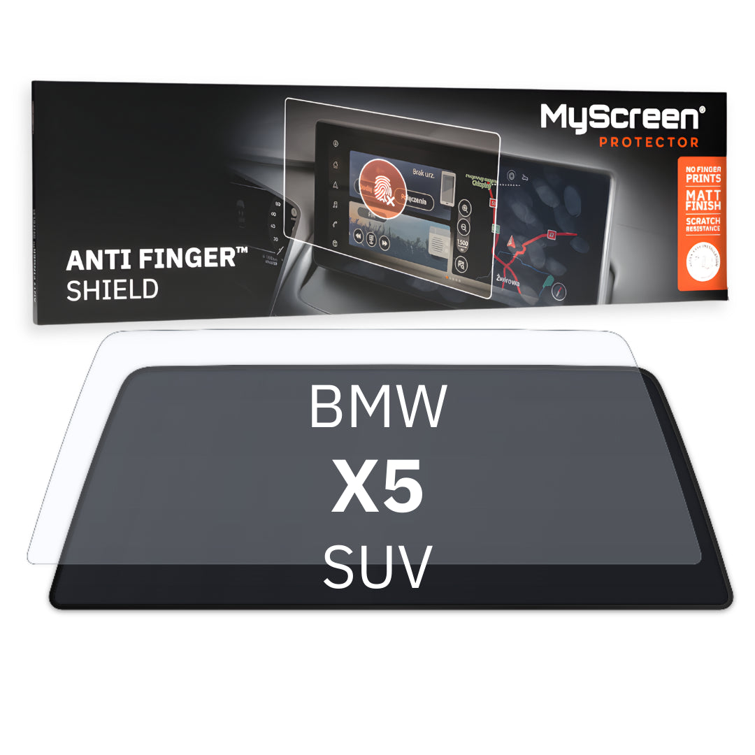 BMW X5 SUV 2013 / 2018 FRONT CENTRE DASHBOARD 01   - Matowa folia antyodciskowa MyScreen ANTI FINGER SHIELD