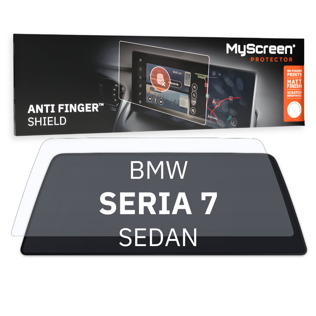 BMW SERIA 7 SEDAN 2015 / 2023 FRONT CENTRE DASHBOARD 01 *  - Matowa folia antyodciskowa MyScreen ANTI FINGER SHIELD