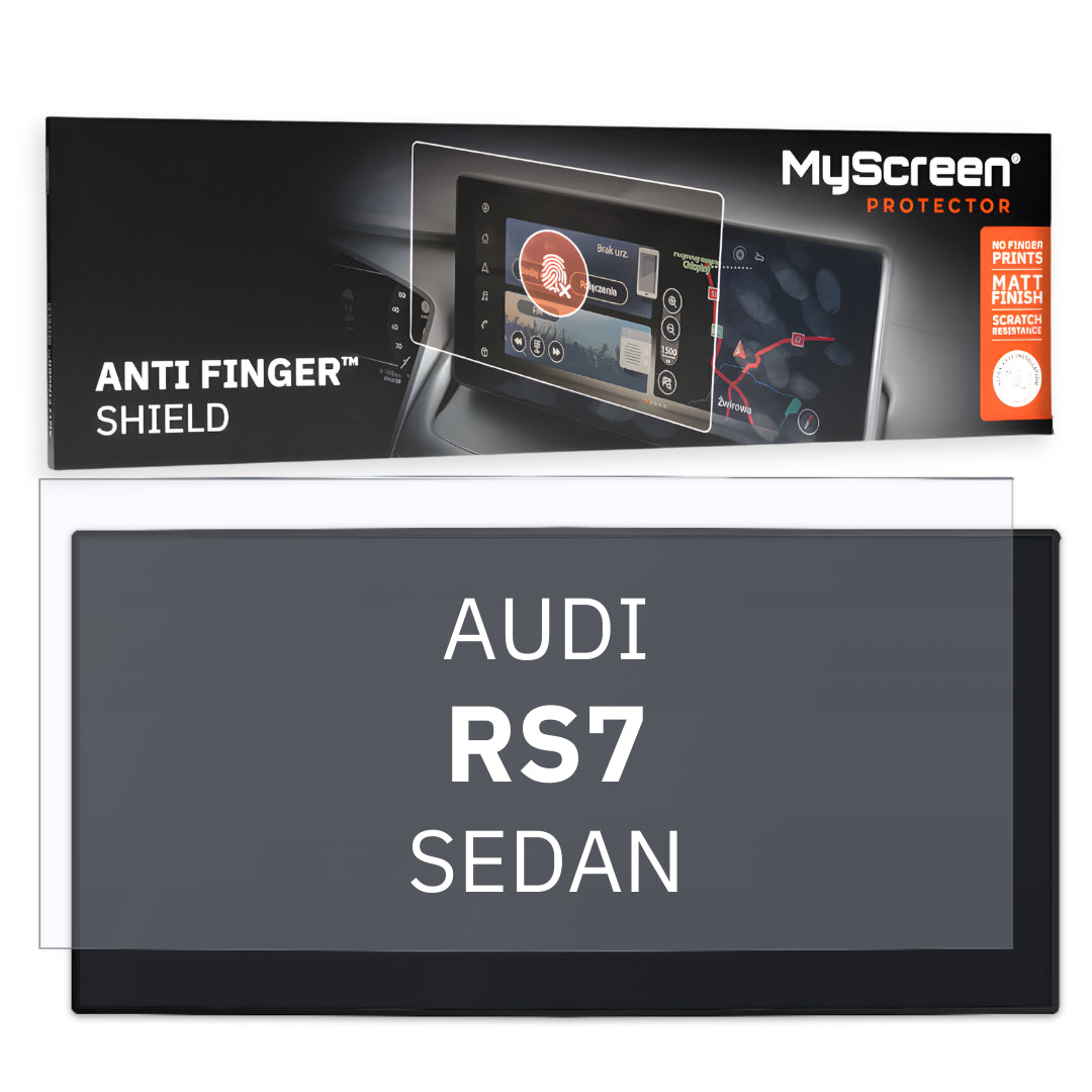 AUDI RS7 SEDAN 2019 / 2023 FRONT CENTRE DASHBOARD 01 10,1"  - Matowa folia antyodciskowa MyScreen ANTI FINGER SHIELD