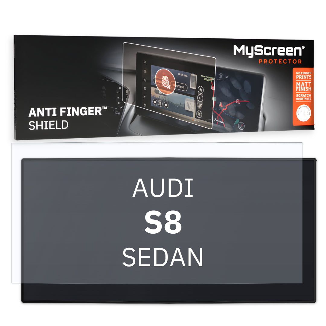 AUDI S8 SEDAN 2019 / 2021 FRONT CENTRE DASHBOARD 01 10,1"  - Matowa folia antyodciskowa MyScreen ANTI FINGER SHIELD