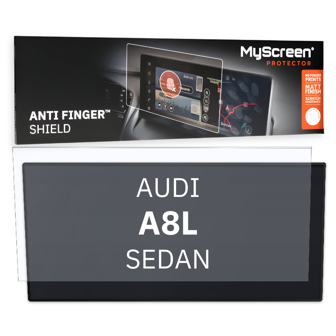 AUDI A8L SEDAN 2019 / 2021 FRONT CENTRE CONTROL PANEL 8,6"  - Matowa folia antyodciskowa MyScreen ANTI FINGER SHIELD