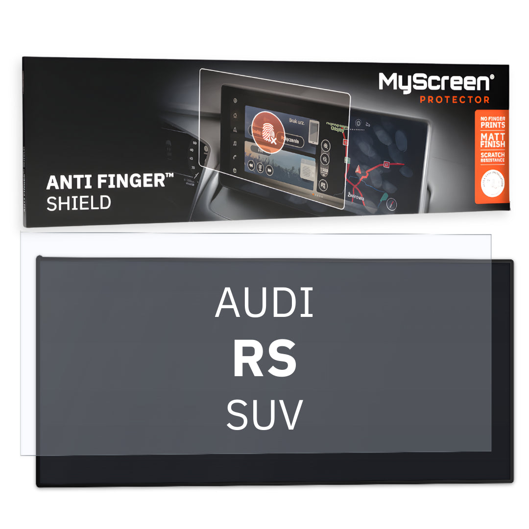 AUDI RS Q3 SUV 2018 / + FRONT CENTRE DASHBOARD 01 *  - Matowa folia antyodciskowa MyScreen ANTI FINGER SHIELD