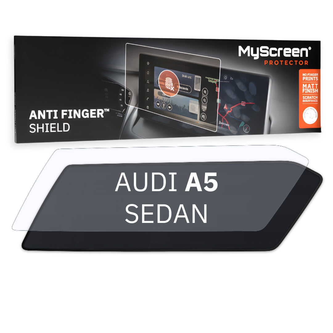 AUDI A5 Plug-In SEDAN 2025 / + FRONT CENTRE CONTROL PANEL * - Matowa folia antyodciskowa MyScreen ANTI FINGER SHIELD