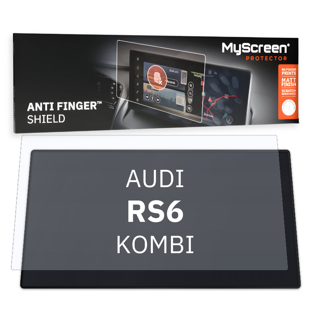 AUDI RS6 GT KOMBI 2018 / + FRONT CENTRE CONTROL PANEL *  - Matowa folia antyodciskowa MyScreen ANTI FINGER SHIELD