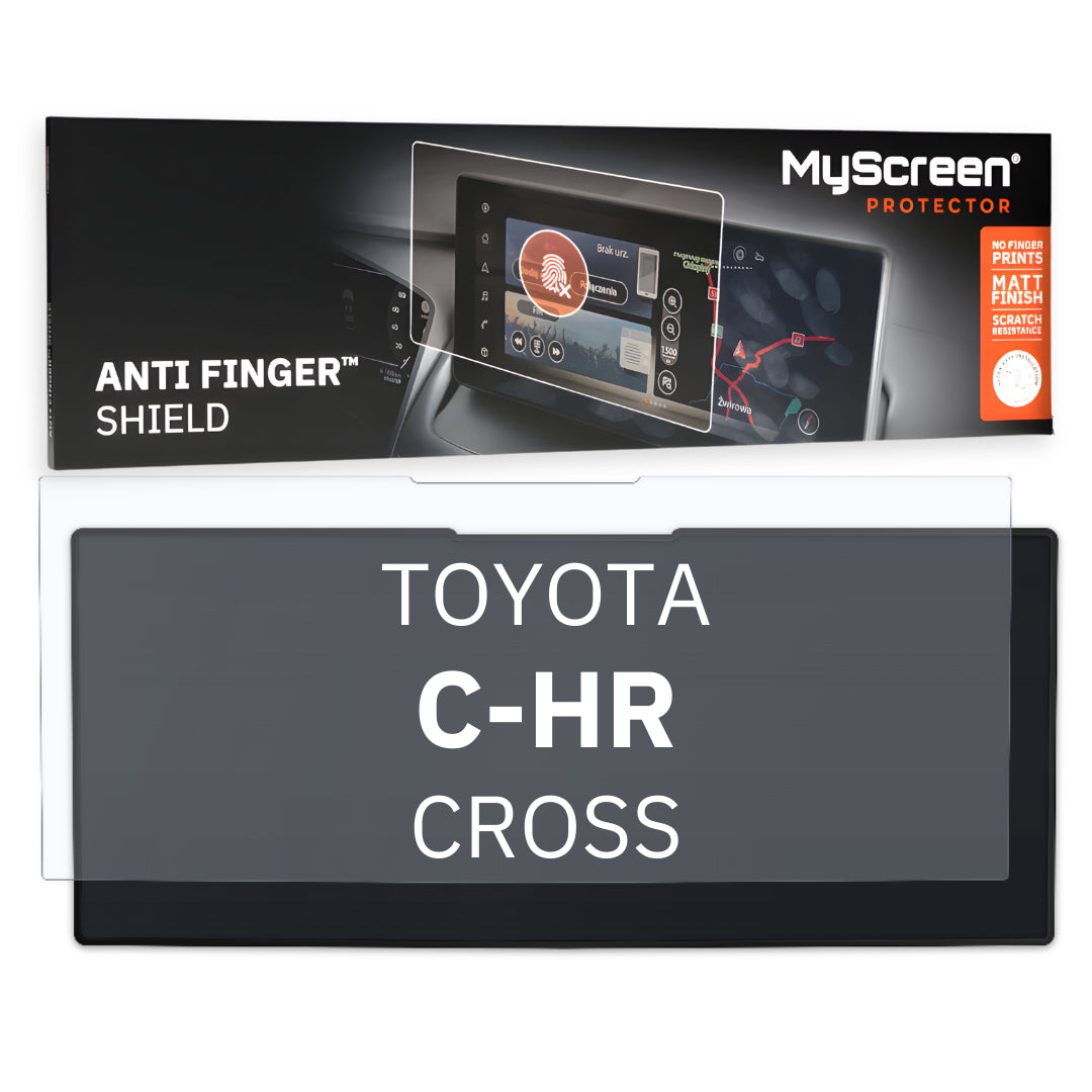TOYOTA C-HR Tokyo Edition CROSS 2023 / + FRONT CENTRE DASHBOARD 01 12,3" - Matowa folia antyodciskowa MyScreen ANTI FINGER SHIEL