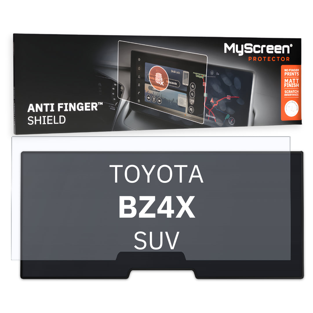 TOYOTA BZ4X Executive SUV 2022 / + FRONT CENTRE DASHBOARD 01 14" - Matowa folia antyodciskowa MyScreen ANTI FINGER SHIELD