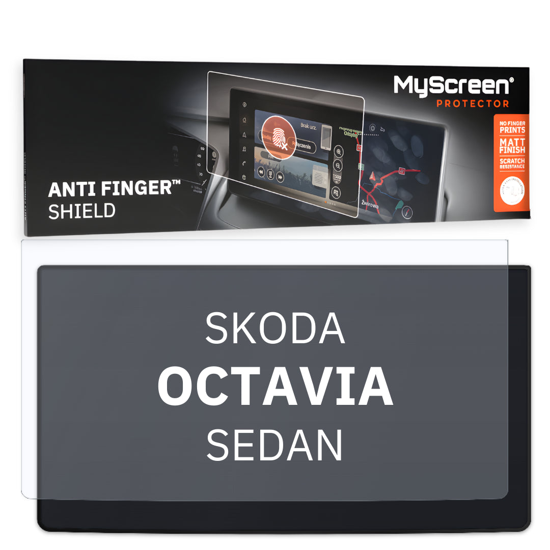 SKODA Octavia RS SEDAN 2020 / + FRONT CENTRE DASHBOARD 02 13"  - Matowa folia antyodciskowa MyScreen ANTI FINGER SHIELD
