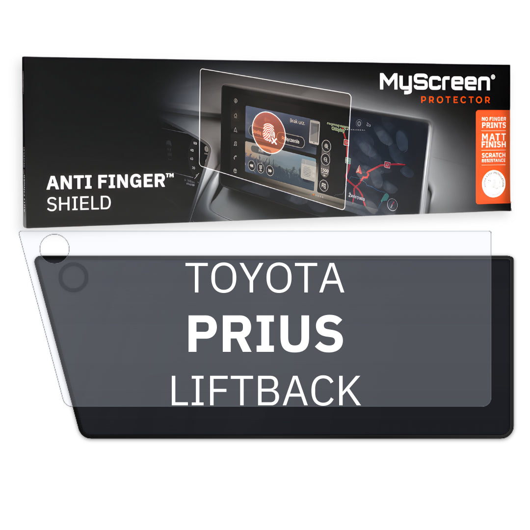 TOYOTA Prius Prestige LIFTBACK 2023 / + FRONT CENTRE DASHBOARD 01 12,3" - Matowa folia antyodciskowa MyScreen ANTI FINGER SHIELD