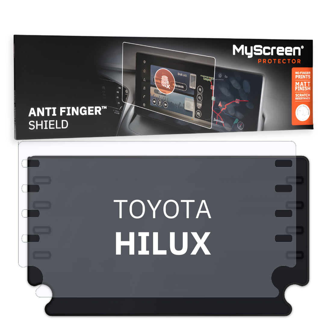 TOYOTA Hilux Invincible PICK UP 2024 / + FRONT CENTRE DASHBOARD 01 8"  - Matowa folia antyodciskowa MyScreen ANTI FINGER SHIELD