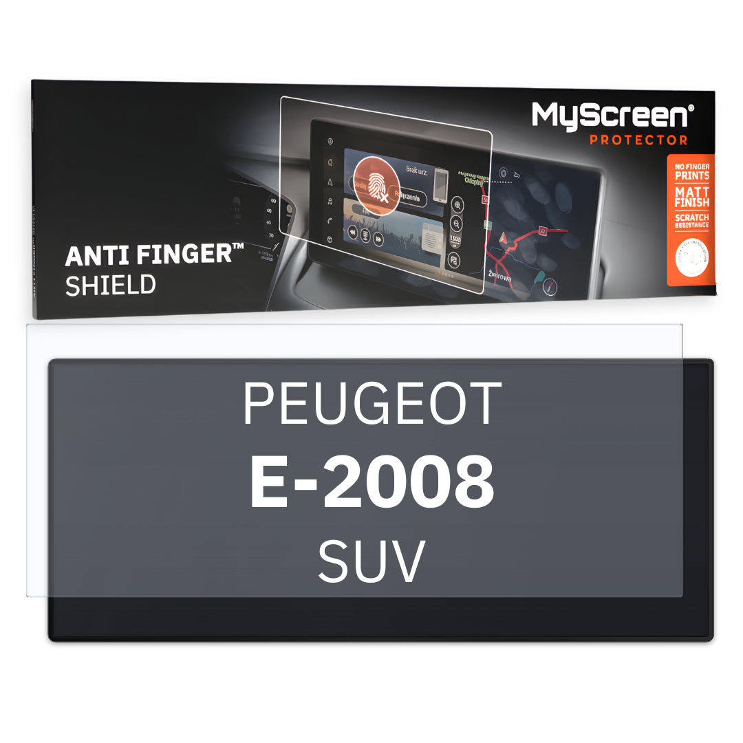 PEUGEOT e-2008 Style SUV 2023 / + FRONT CENTRE DASHBOARD 01 10"  - Matowa folia antyodciskowa MyScreen ANTI FINGER SHIELD