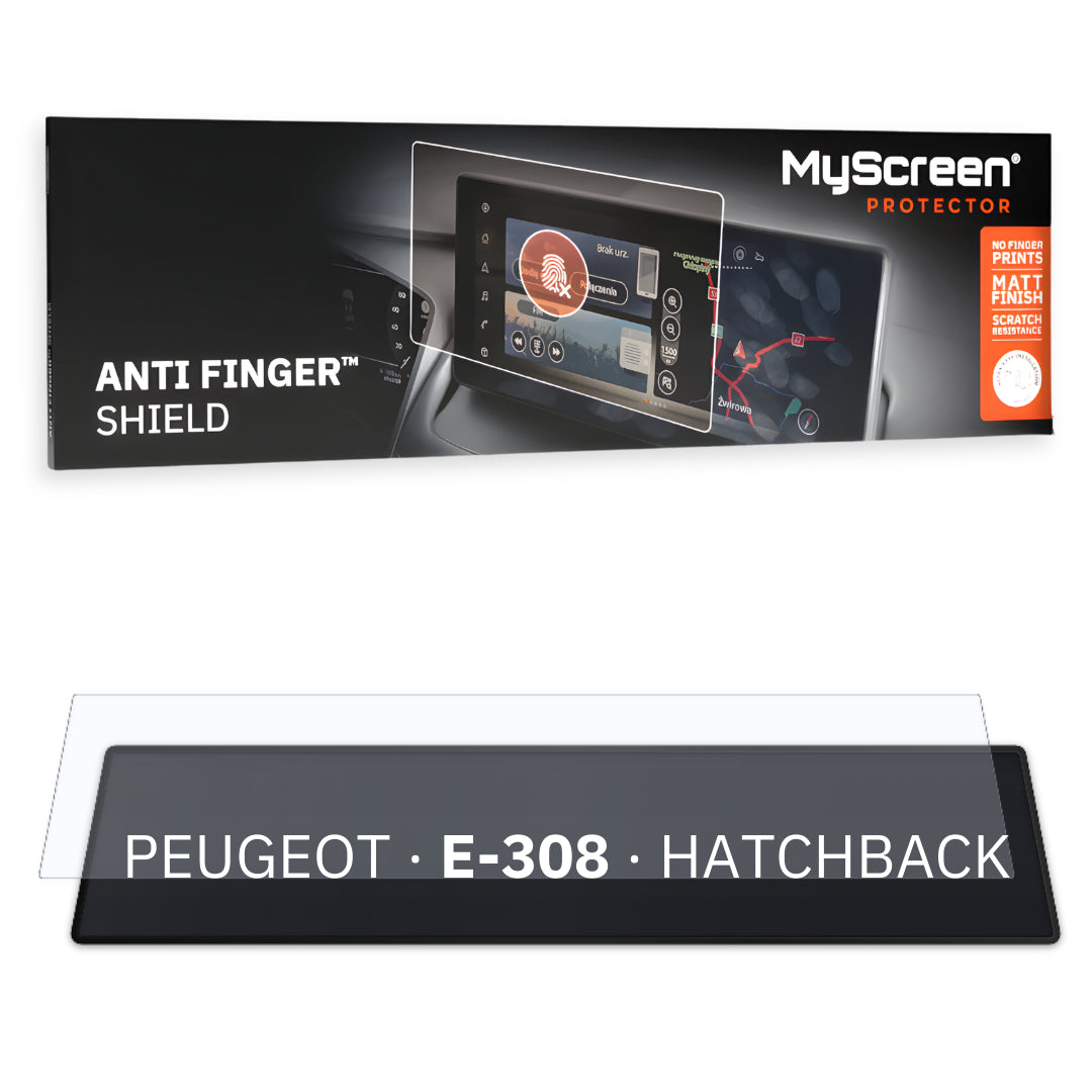 PEUGEOT e-308 GT HATCHBACK 2021 / + FRONT CENTRE CONTROL PANEL *  - Matowa folia antyodciskowa MyScreen ANTI FINGER SHIELD