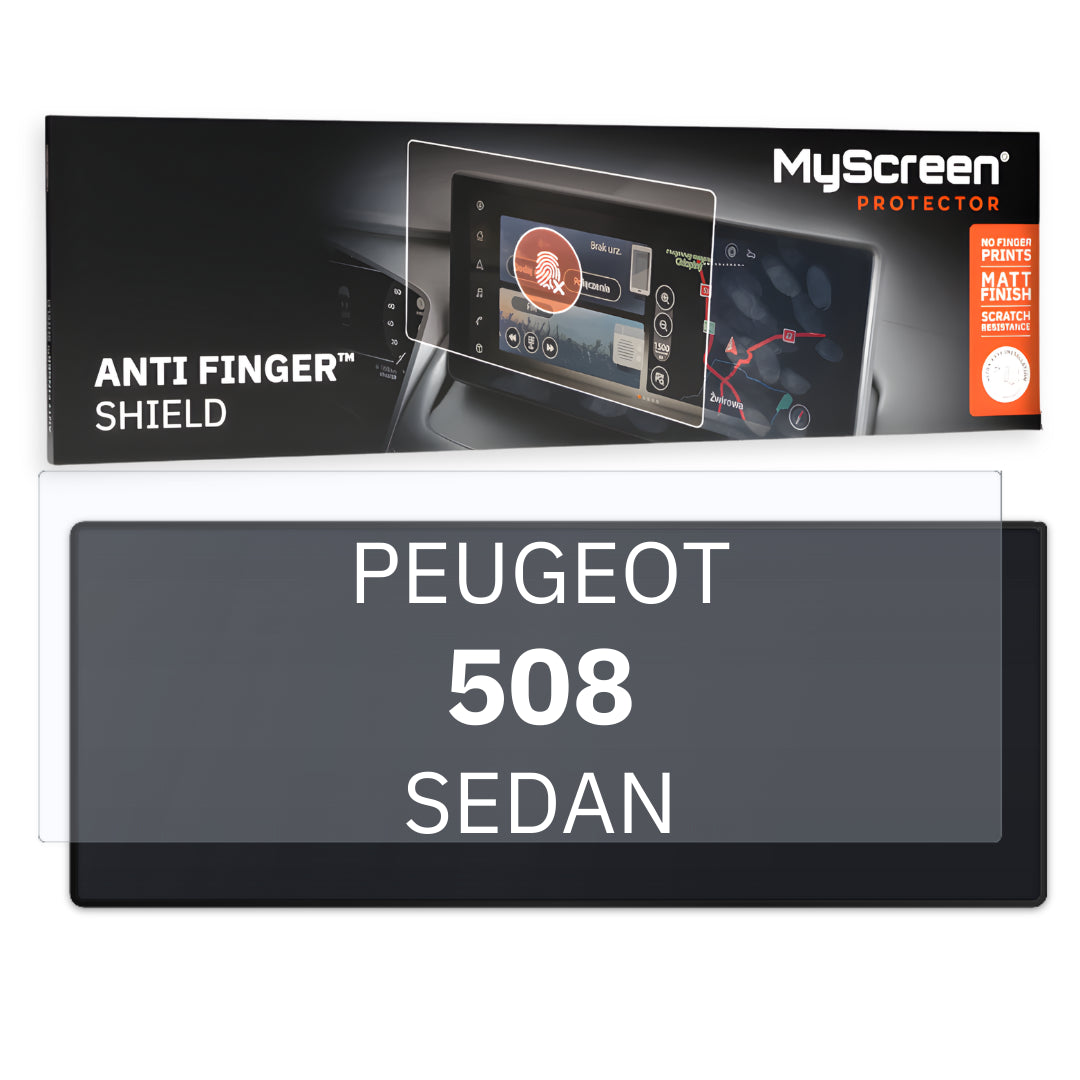 PEUGEOT 508 Allure SEDAN 2023 / + FRONT CENTRE DASHBOARD 01 10"  - Matowa folia antyodciskowa MyScreen ANTI FINGER SHIELD