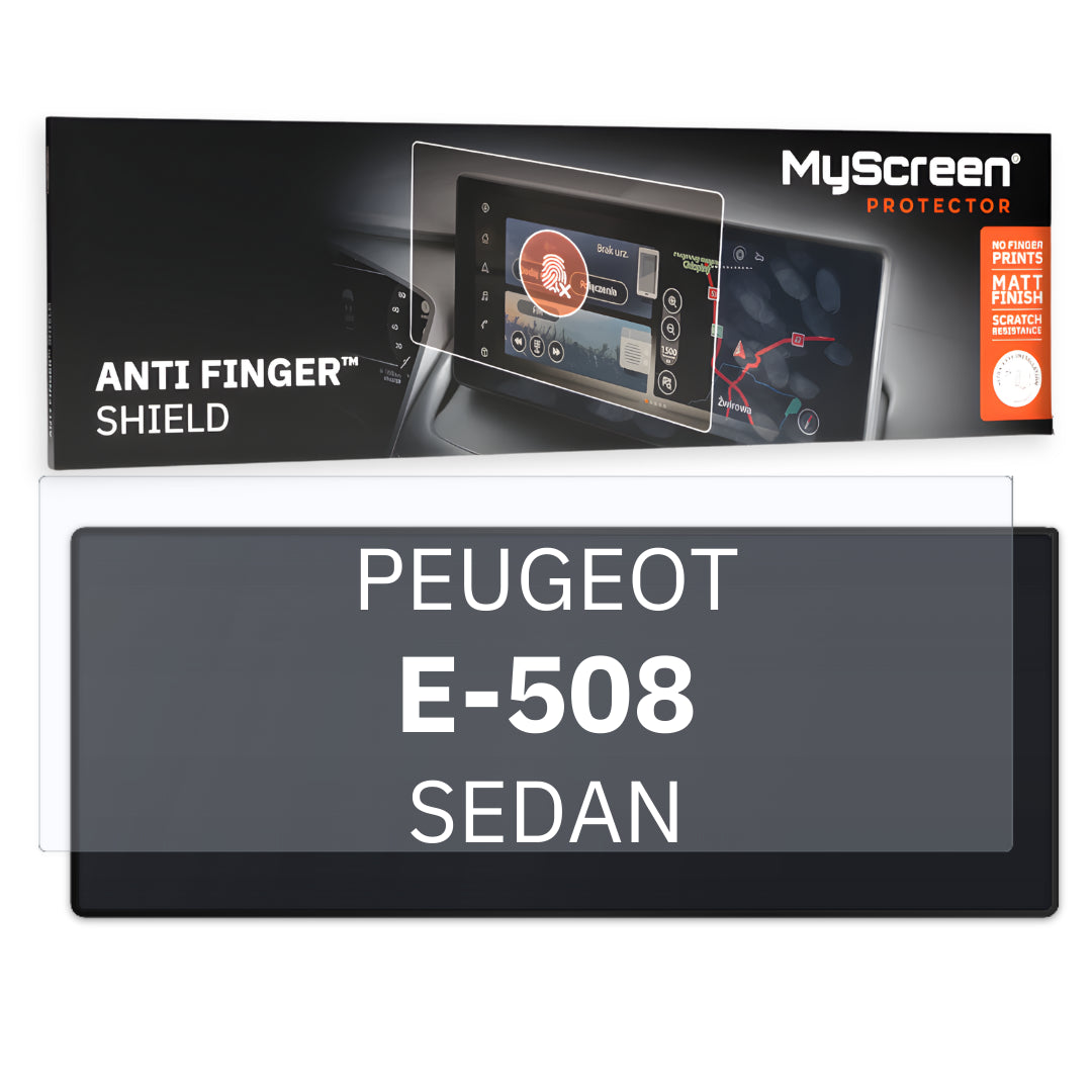 PEUGEOT e-508 GT SEDAN 2023 / + FRONT CENTRE DASHBOARD 01 10"  - Matowa folia antyodciskowa MyScreen ANTI FINGER SHIELD