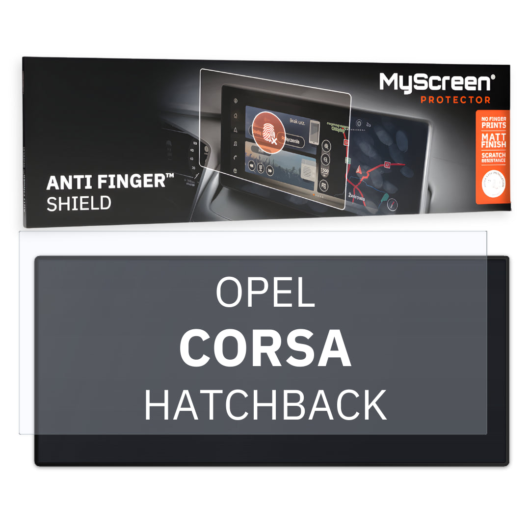 OPEL Corsa GS HATCHBACK 2024 / + FRONT CENTRE DASHBOARD 01 10"  - Matowa folia antyodciskowa MyScreen ANTI FINGER SHIELD