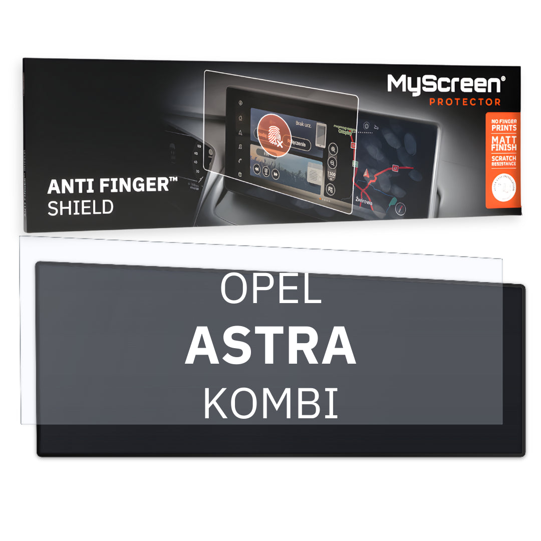 OPEL Astra Electric Sports Tourer Edition KOMBI 2024 / + FRONT CENTRE DASHBOARD 01 10" - Matowa folia antyodciskowa MyScreen ANT