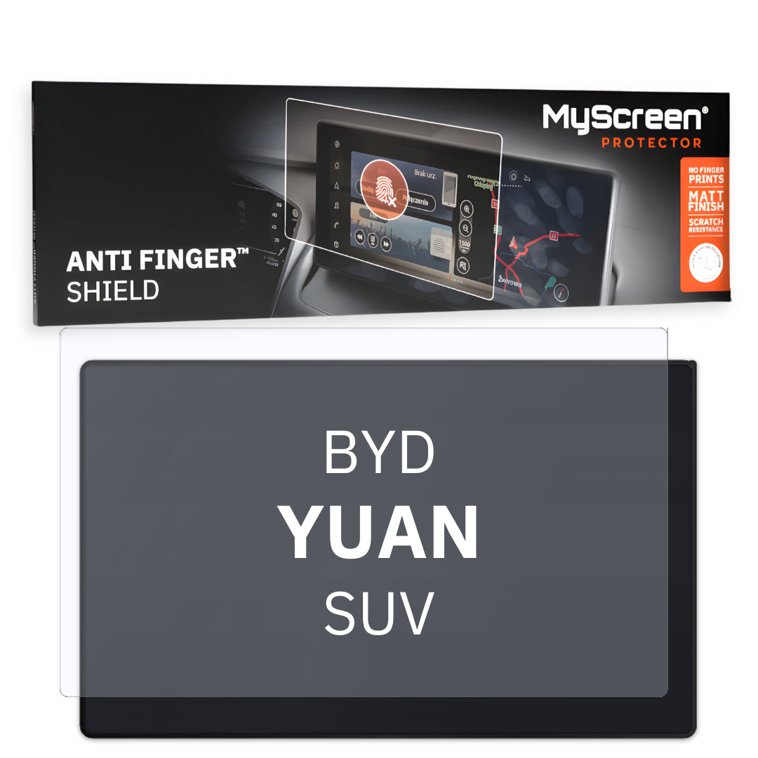 BYD Yuan Up SUV 2023 / + FRONT CENTRE DASHBOARD 02 12,8"  - Matowa folia antyodciskowa MyScreen ANTI FINGER SHIELD