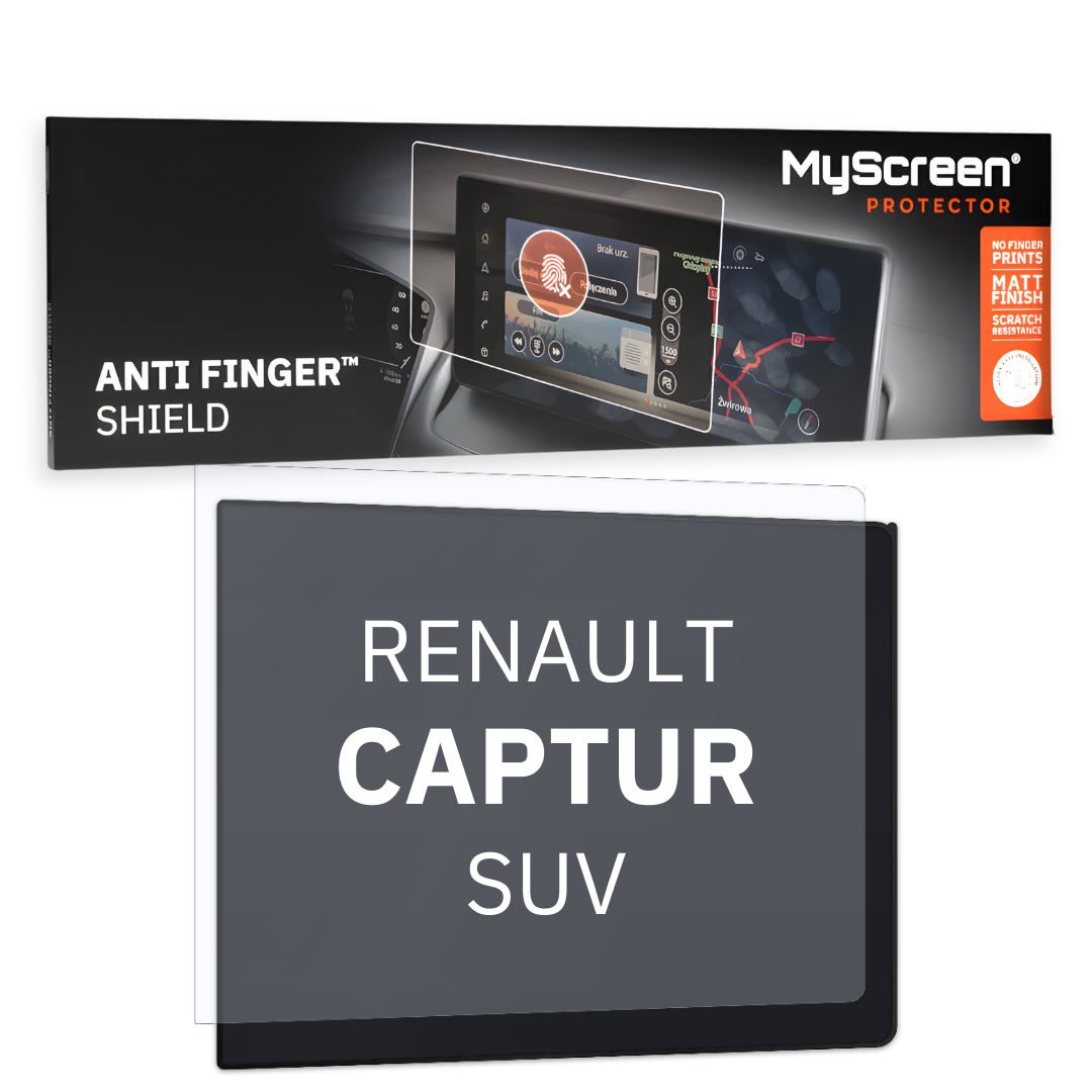 RENAULT Captur Hybrid Evolution SUV 2024 / + FRONT CENTRE DASHBOARD 01 10,4"  - Matowa folia antyodciskowa MyScreen ANTI FINGER
