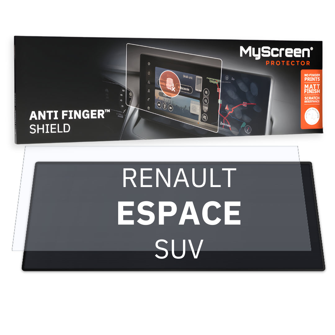 RENAULT Espace E-Tech Techno SUV 2024 / + FRONT CENTRE SPEEDOMETER 12,3" - Matowa folia antyodciskowa MyScreen ANTI FINGER SHIEL