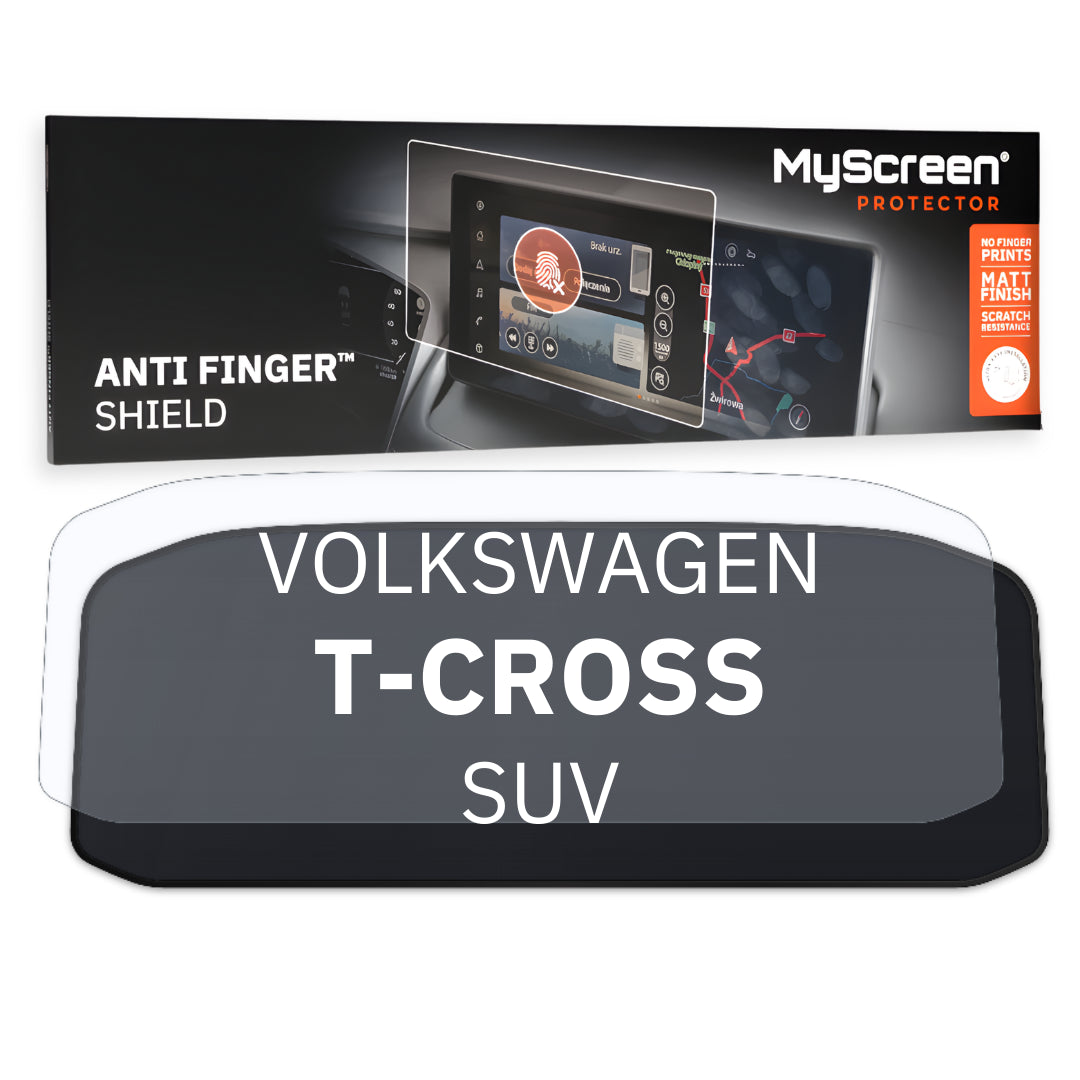 VOLKSWAGEN T-CROSS SUV 2024 / + FRONT CENTRE SPEEDOMETER *  - Matowa folia antyodciskowa MyScreen ANTI FINGER SHIELD