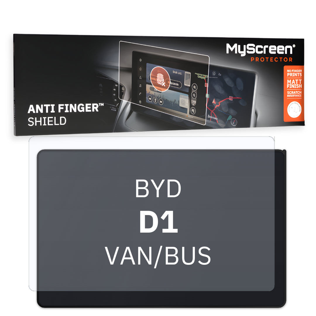 BYD D1 (China) VAN/BUS 2021 / + FRONT CENTRE DASHBOARD 01 12,8"  - Matowa folia antyodciskowa MyScreen ANTI FINGER SHIELD