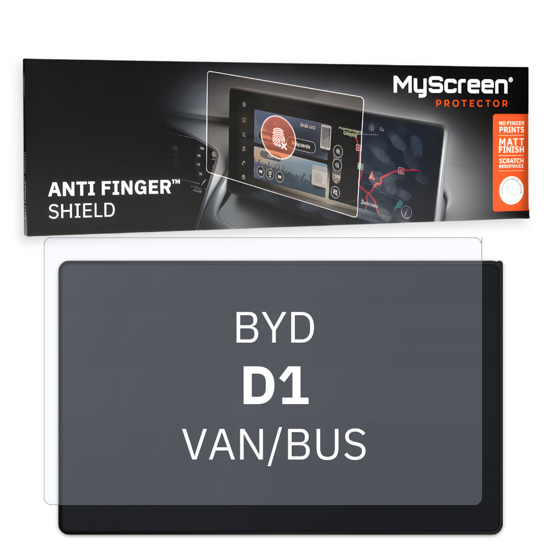 BYD D1 (China) VAN/BUS 2021 / + FRONT CENTRE DASHBOARD 02 8"  - Matowa folia antyodciskowa MyScreen ANTI FINGER SHIELD