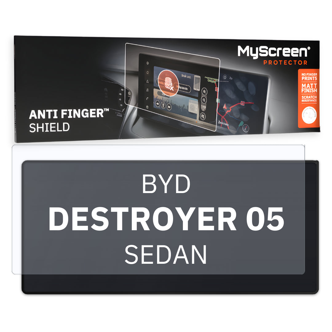 BYD DESTROYER 05 (China) SEDAN 2022 / + FRONT CENTRE DASHBOARD 01 *  - Matowa folia antyodciskowa MyScreen ANTI FINGER SHIELD