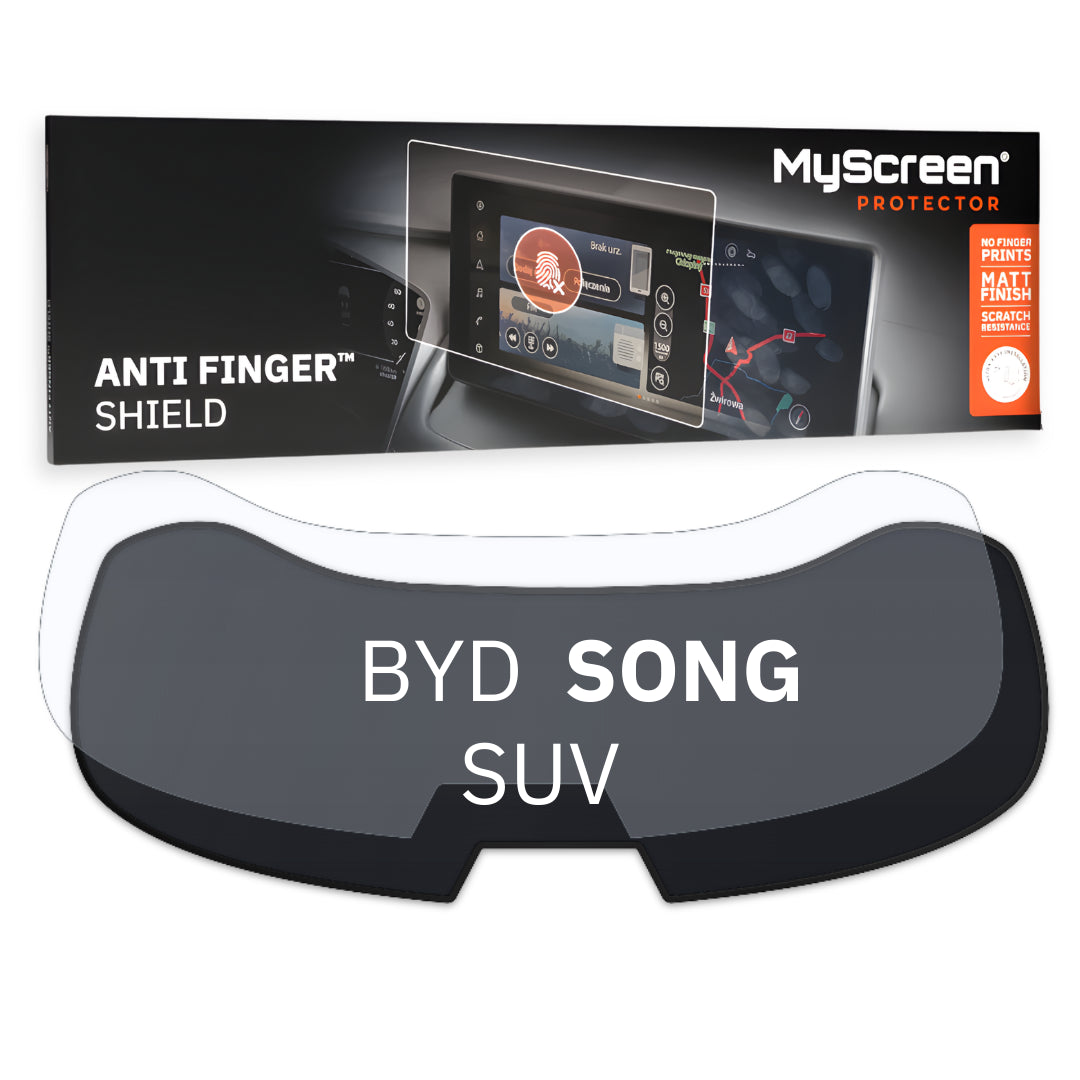 BYD SONG PRO DM-i (China) SUV 2022 / + FRONT CENTRE DASHBOARD 01 12,8" - Matowa folia antyodciskowa MyScreen ANTI FINGER SHIELD