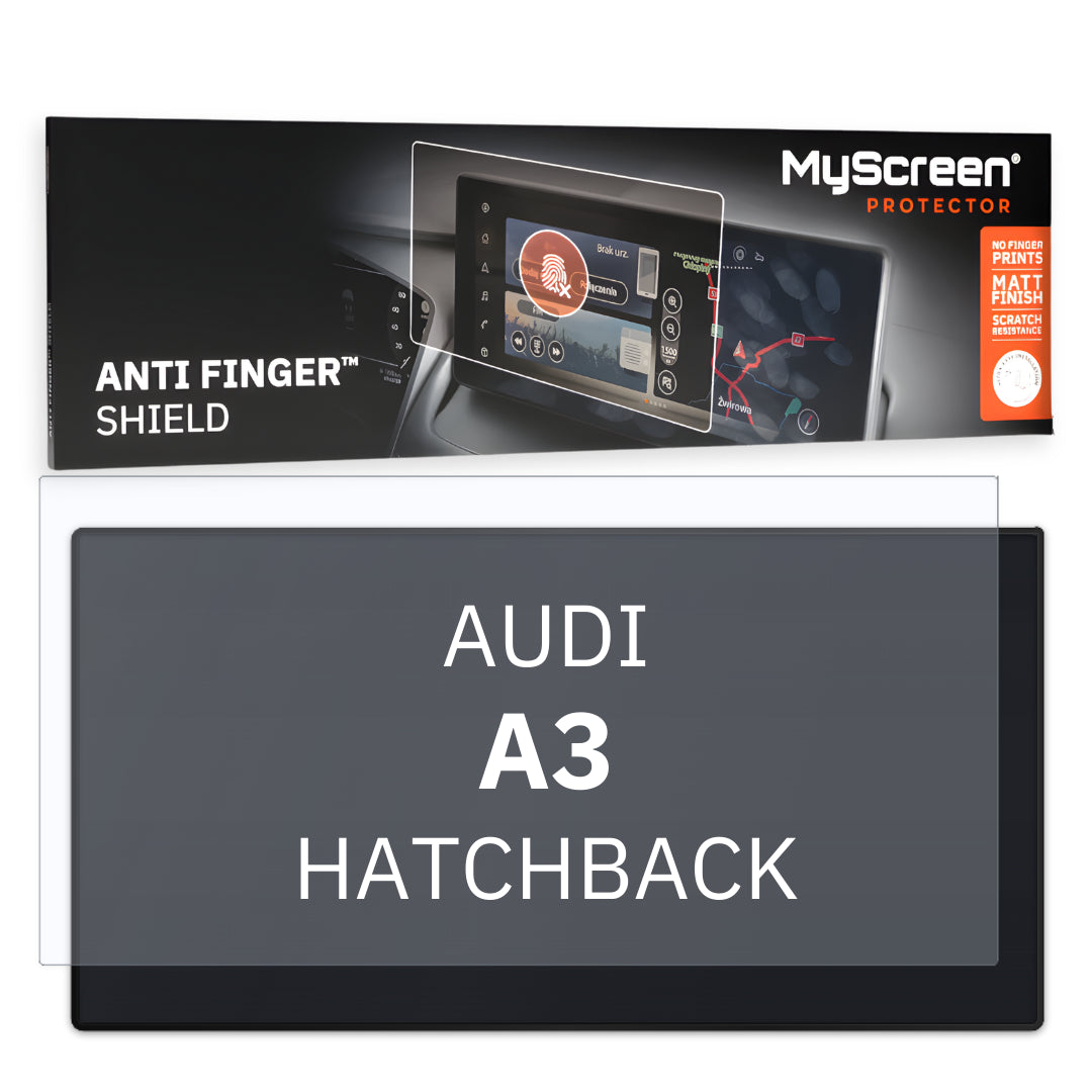 AUDI A3 HATCHBACK 2012 / 2020 FRONT CENTRE DASHBOARD 01 7" - Matowa folia antyodciskowa MyScreen ANTI FINGER SHIELD