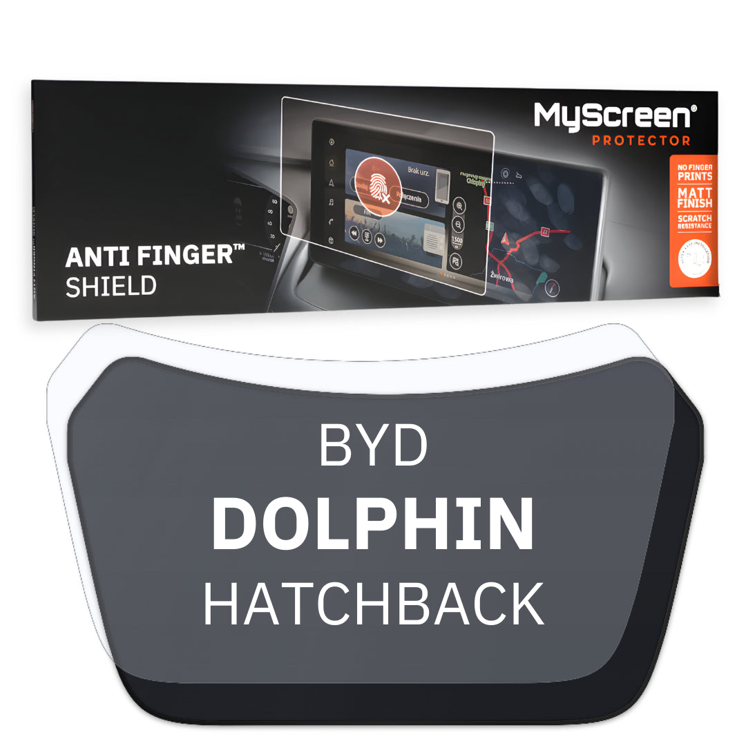 BYD DOLPHIN MINI (China) HATCHBACK 2023 / + FRONT CENTRE SPEEDOMETER *  - Matowa folia antyodciskowa MyScreen ANTI FINGER SHIELD