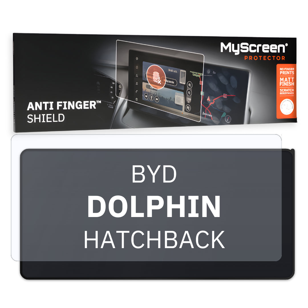 BYD DOLPHIN MINI (China) HATCHBACK 2024 / + FRONT CENTRE SPEEDOMETER *  - Matowa folia antyodciskowa MyScreen ANTI FINGER SHIELD