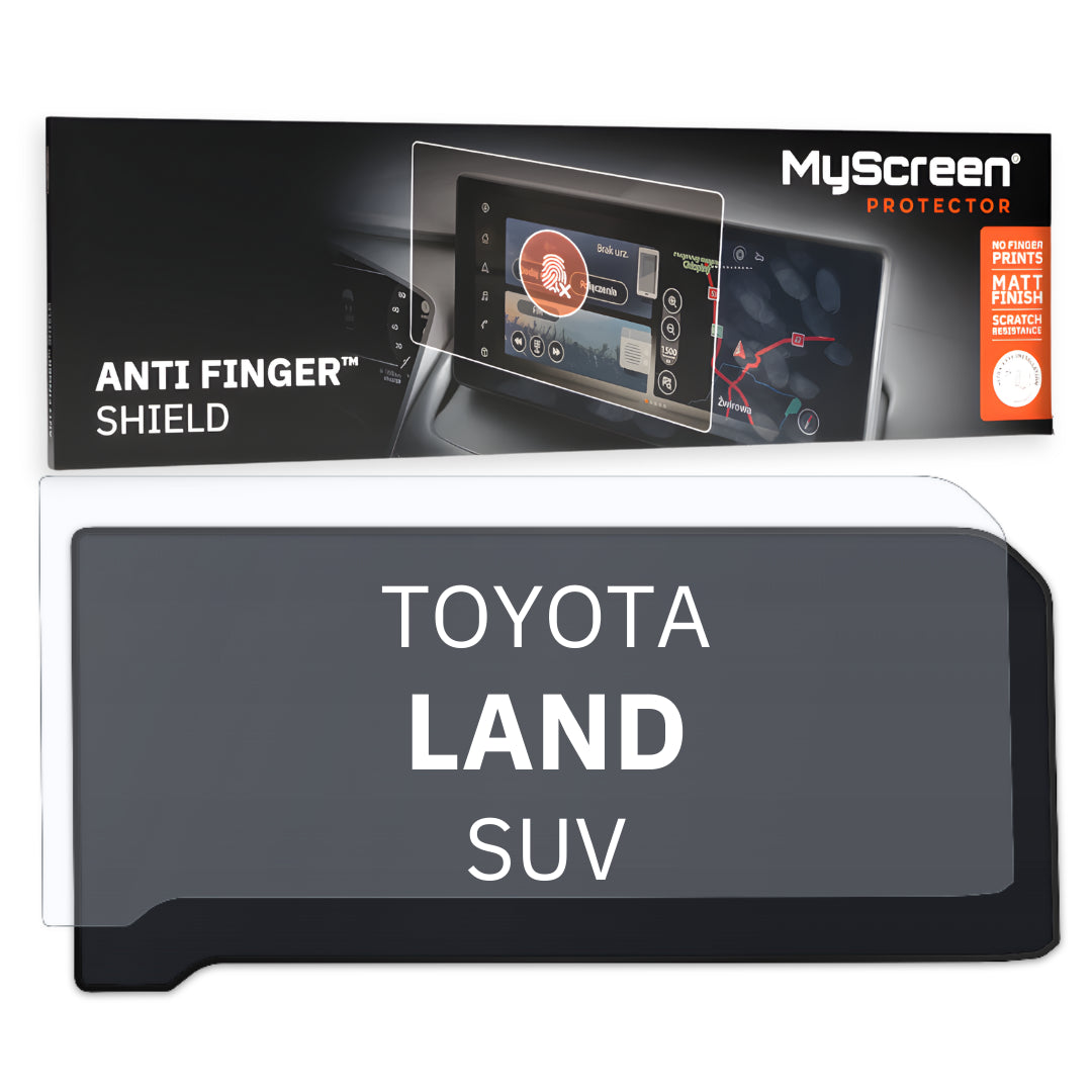 TOYOTA Land Cruiser (Prado) SUV 2024 / + FRONT CENTRE DASHBOARD 01 * - Matowa folia antyodciskowa MyScreen ANTI FINGER SHIELD