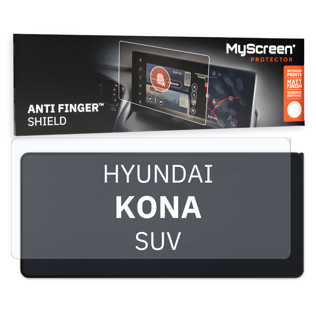 HYUNDAI KONA SUV 2021 / + FRONT CENTRE DASHBOARD 01 *  - Matowa folia antyodciskowa MyScreen ANTI FINGER SHIELD