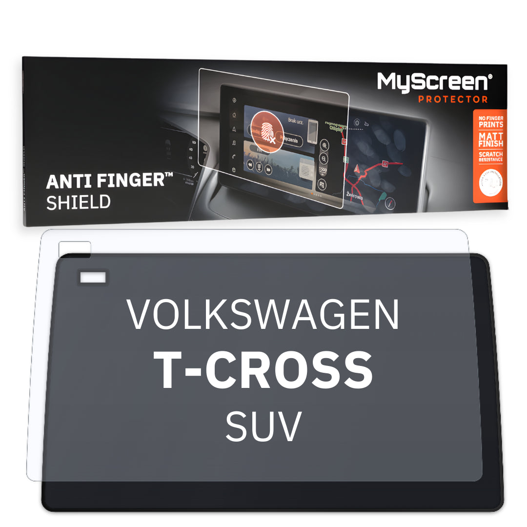 VOLKSWAGEN T-Cross (Style) SUV 2024 / + FRONT CENTRE DASHBOARD 01 *  - Matowa folia antyodciskowa MyScreen ANTI FINGER SHIELD