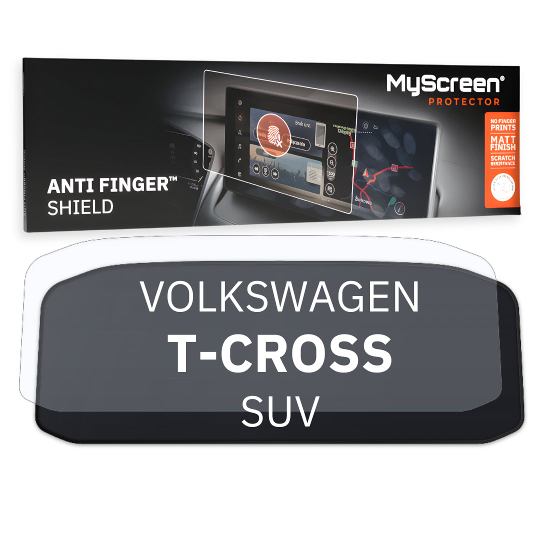VOLKSWAGEN T-Cross (R-Line) SUV 2024 / + FRONT CENTRE SPEEDOMETER *  - Matowa folia antyodciskowa MyScreen ANTI FINGER SHIELD