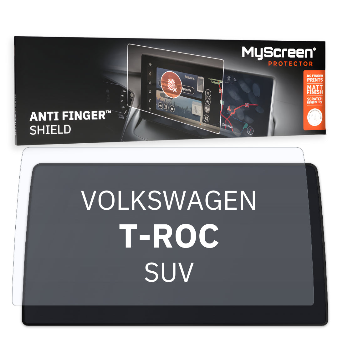 VOLKSWAGEN T-Roc (R-Line) SUV 2022 / + FRONT CENTRE DASHBOARD 01 *  - Matowa folia antyodciskowa MyScreen ANTI FINGER SHIELD