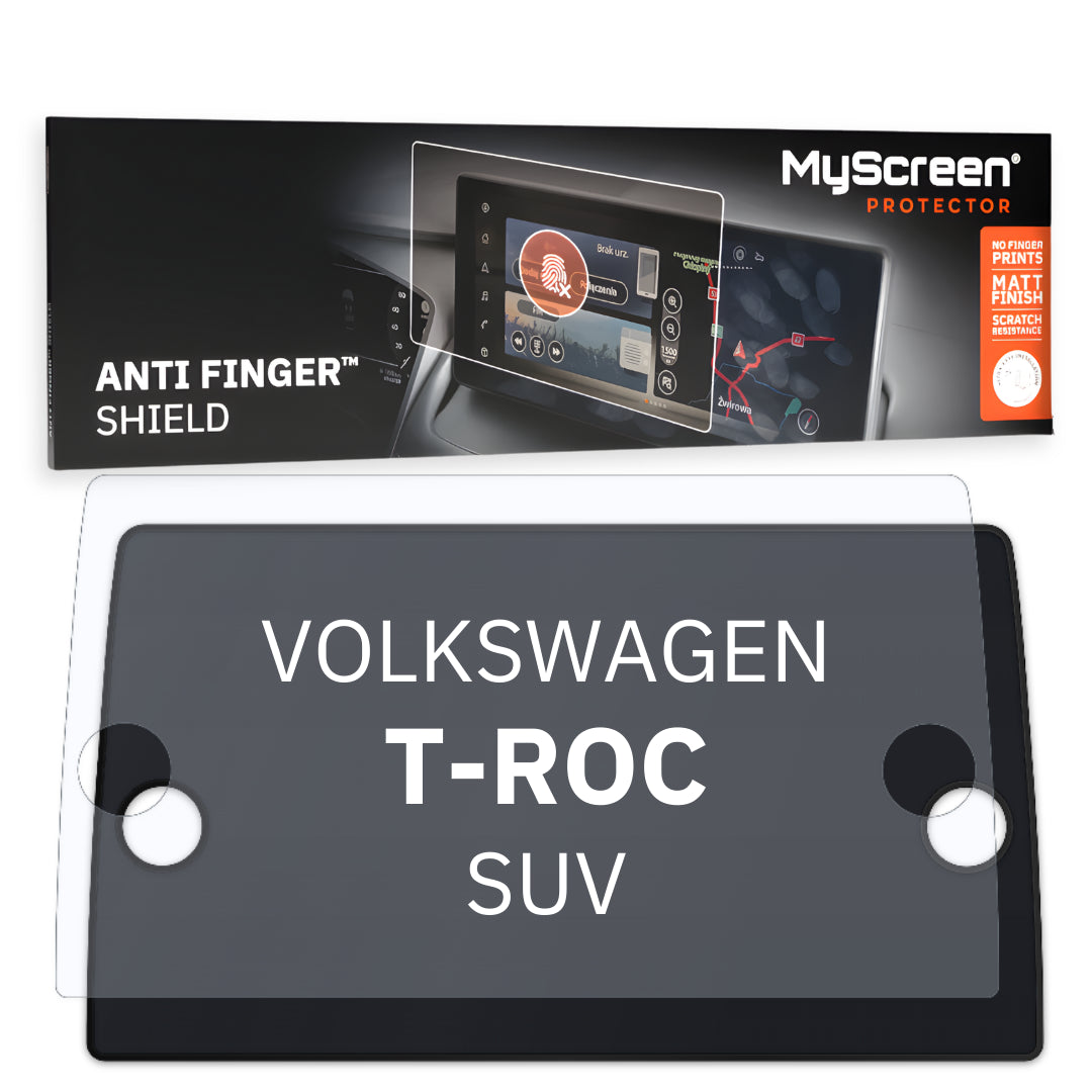 VOLKSWAGEN T-Roc (R-Line) SUV 2022 / + FRONT CENTRE DASHBOARD 02 *  - Matowa folia antyodciskowa MyScreen ANTI FINGER SHIELD