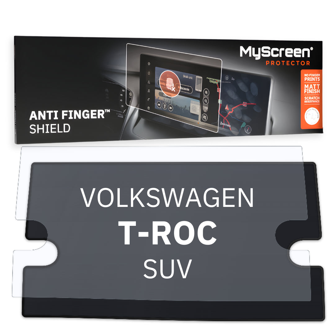VOLKSWAGEN T-Roc (R-Line) SUV 2022 / + FRONT CENTRE DASHBOARD 03 *  - Matowa folia antyodciskowa MyScreen ANTI FINGER SHIELD