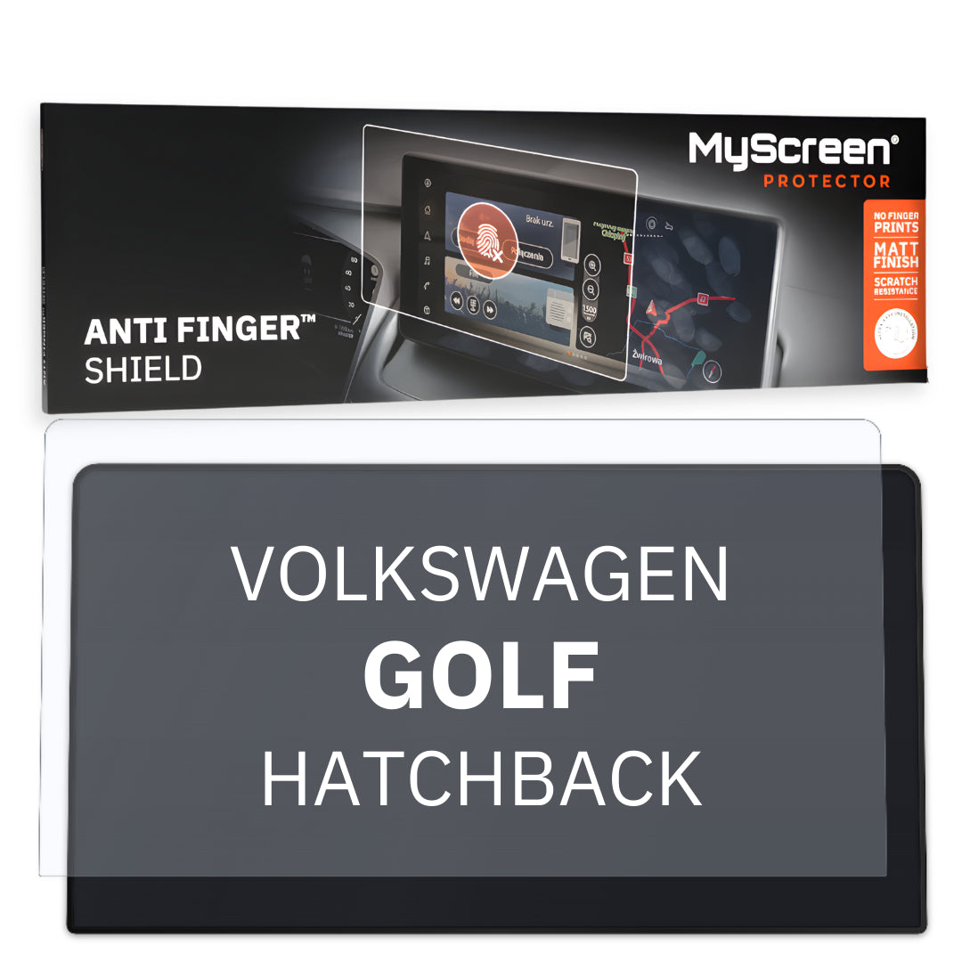 VOLKSWAGEN Golf (R) HATCHBACK 2024 / + FRONT CENTRE DASHBOARD 01 12,9"  - Matowa folia antyodciskowa MyScreen ANTI FINGER SHIELD