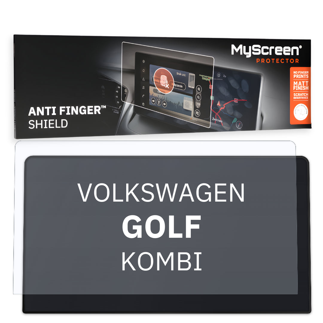 VOLKSWAGEN Golf Variant (Life) KOMBI 2024 / + FRONT CENTRE DASHBOARD 01 12,9"  - Matowa folia antyodciskowa MyScreen ANTI FINGER