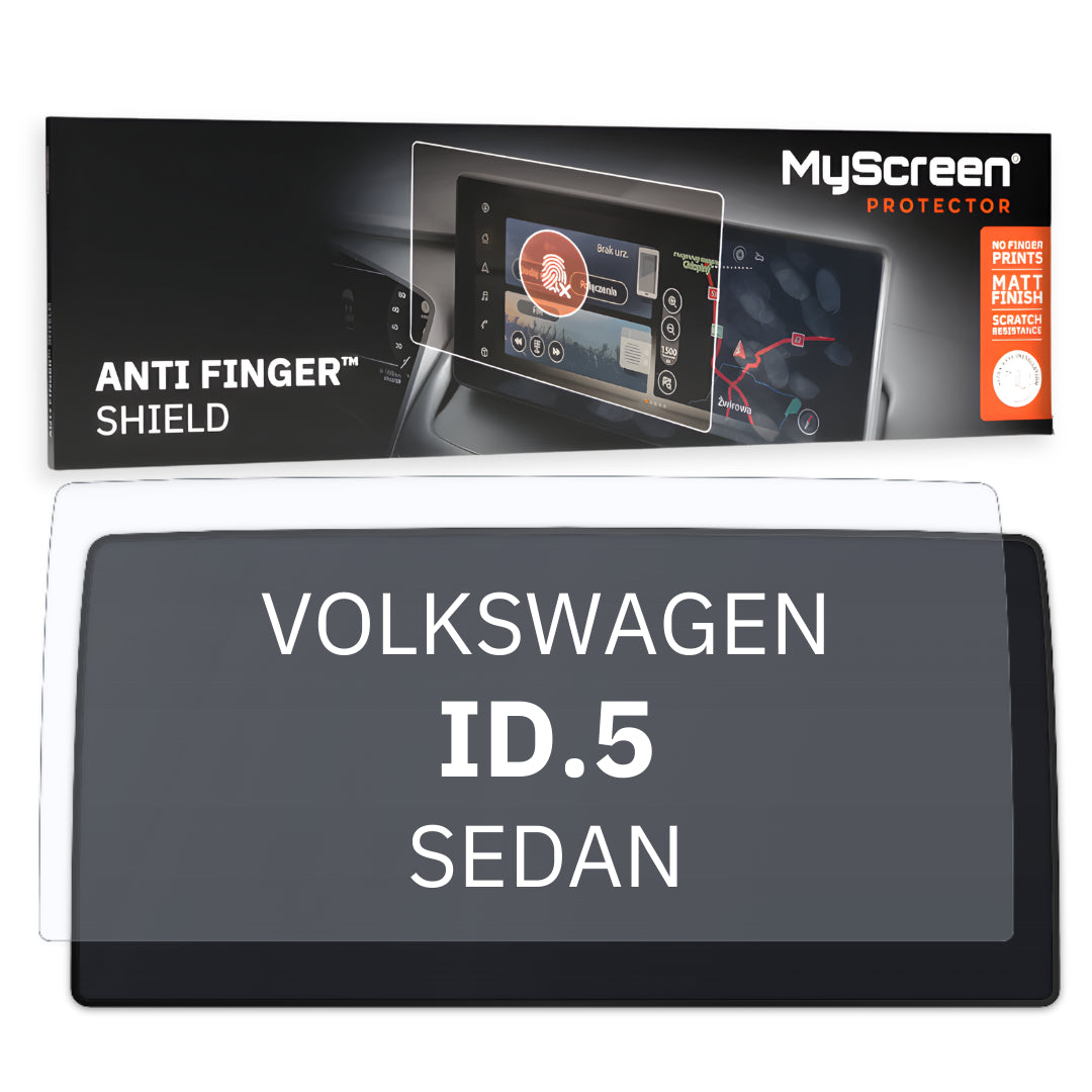 VOLKSWAGEN ID.5 (Pure) SEDAN 2022 / + FRONT CENTRE DASHBOARD 02 *  - Matowa folia antyodciskowa MyScreen ANTI FINGER SHIELD