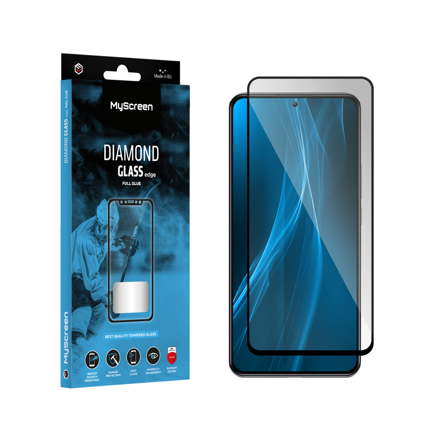 Apple iPhone 16 Pro 6.3" - Szkło hartowane na lekko zaokrąglone ekrany DIAMOND GLASS LITE edge FULL GLUE