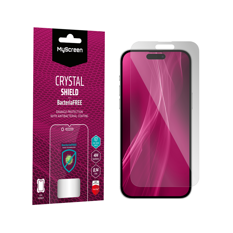 Folia ochronna antybakteryjna do Apple iPhone 17 Pro 6.3" MyScreen CRYSTAL SHIELD BacteriaFREE