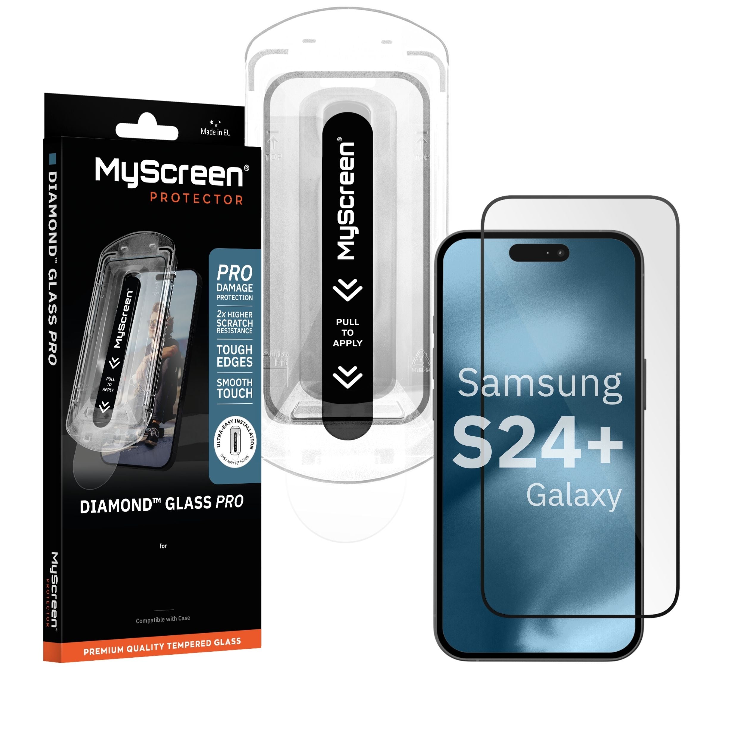 2x Szkło hartowane do Samsung Galaxy S24+ MyScreen DIAMOND GLASS PRO FIT FRAME