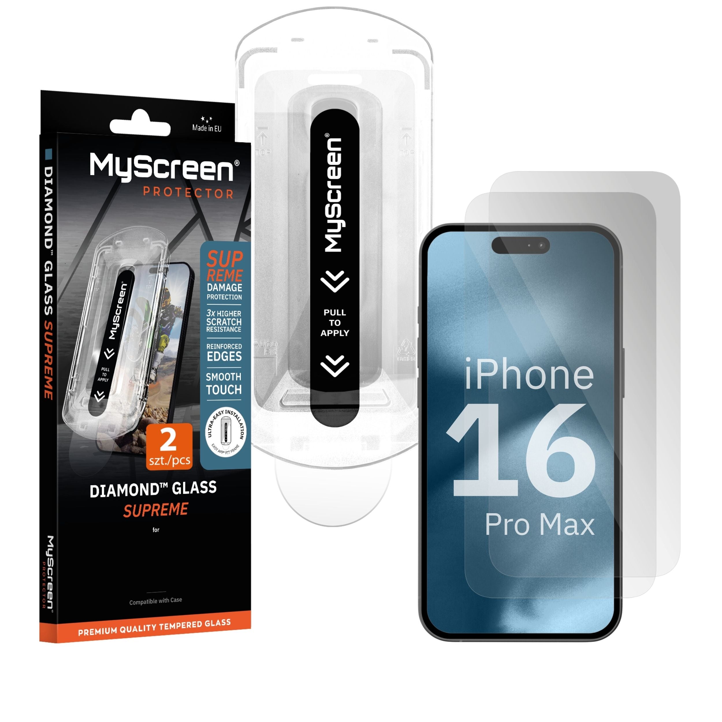 2x Szkło hartowane do Apple iPhone 16 Pro Max MyScreen DIAMOND GLASS SUPREME