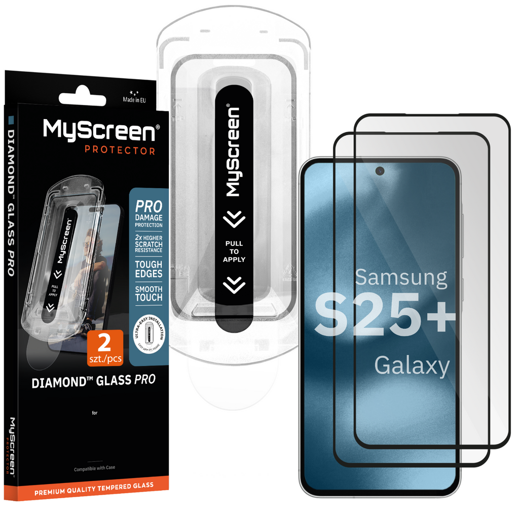 2x Szkło hartowane do Samsung Galaxy S25+ MyScreen DIAMOND GLASS PRO FIT FRAME