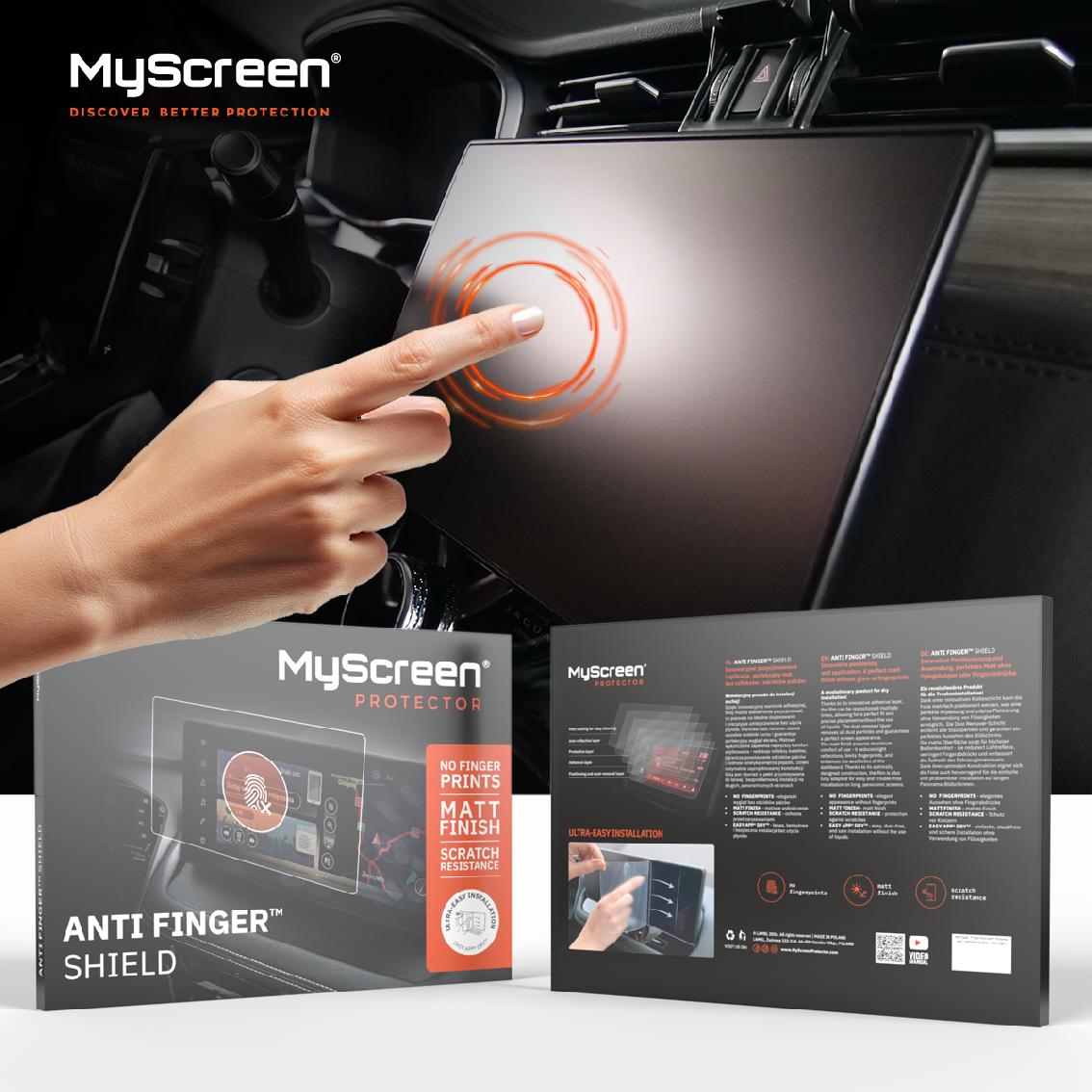 Matowa folia do TOYOTA YARIS HATCHBACK 2024 / + Ekran główny 03 10,5" MyScreen ANTI FINGER SHIELD