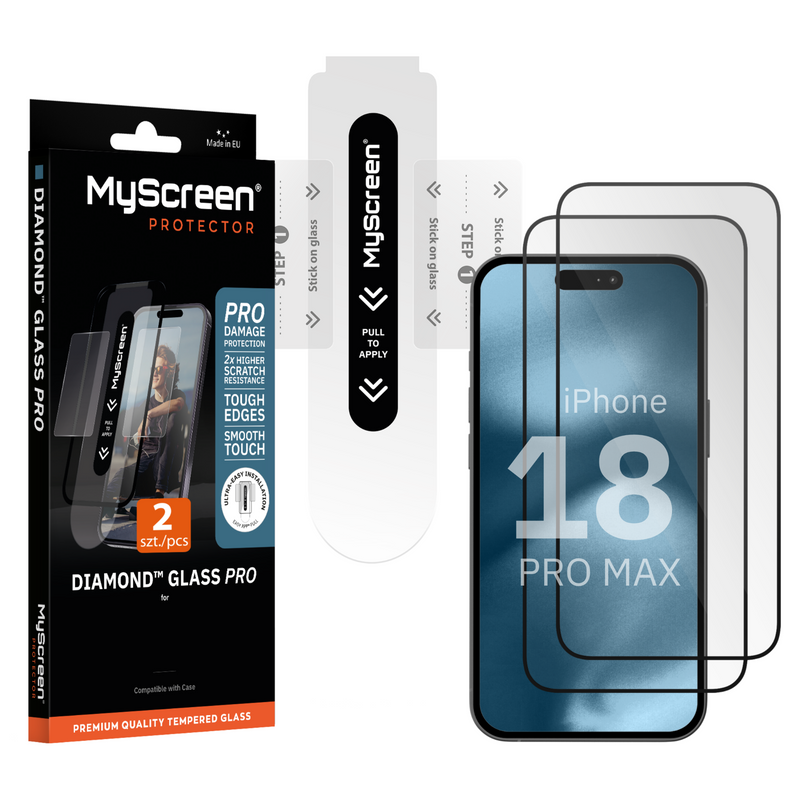 2x Szkło hartowane do Apple iPhone 18 Pro Max MyScreen DIAMOND GLASS PRO