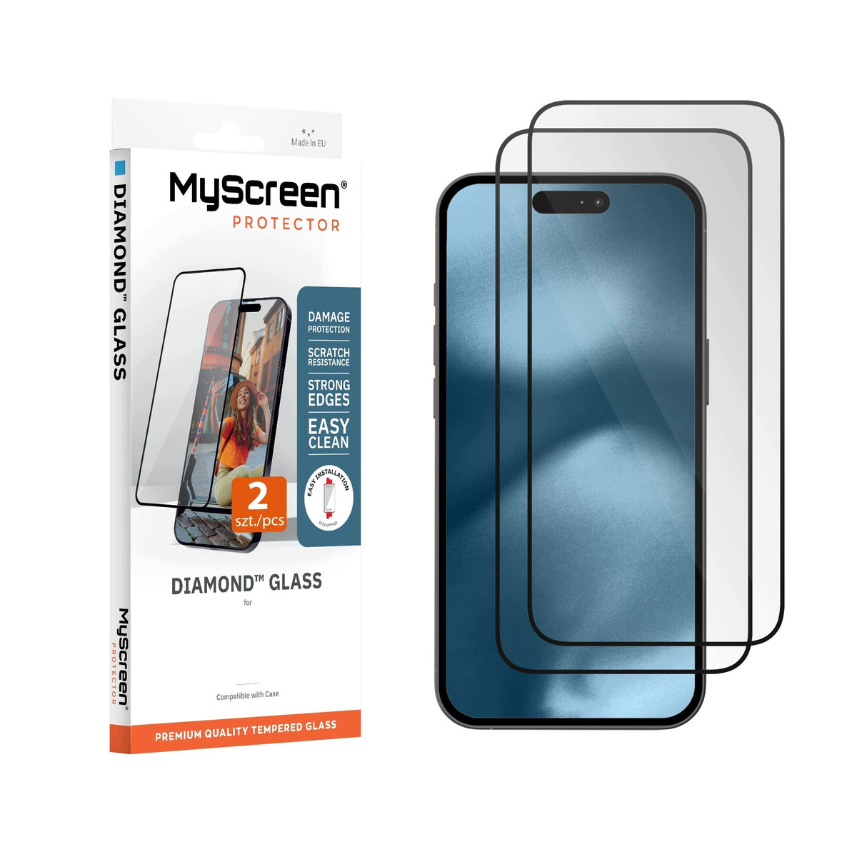 2x Szkło hartowane do Apple iPhone 17 Pro 6.3" MyScreen DIAMOND GLASS new